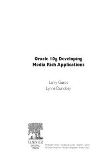Oracle 10g developing media rich applications