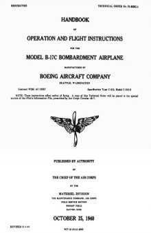 Handbook of operation and flight instructions for the model B-10B bombardment airplane, manufactured by The Glenn L. Martin Co