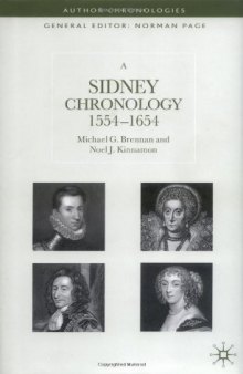 A Sidney Chronology: 1551-1654 (Author Chronologies)
