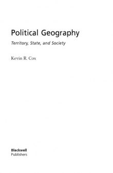 Political geography : territory, state, and society