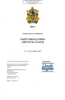 Safety regulations and naval class II : 23-24 November 2005