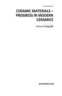Ceramic Materials - Progress in Modern Ceramics
