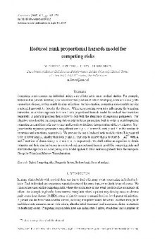 Reduced rank proportional hazards model for competing risks (2005)(en)(14s)