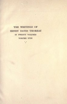 The Writings of Henry David Thoreau in 20 Volumes