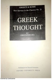 Greek Thought