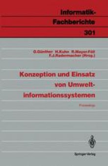 Konzeption und Einsatz von Umweltinformationssystemen: Proceedings