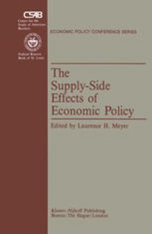 The Supply-Side Effects of Economic Policy