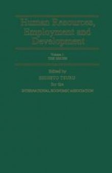 Human Resources, Employment and Development: Volume 1: The Issues