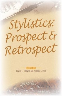 Stylistics: Prospect & Retrospect. (PALA Papers)