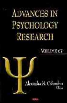 Advances in psychology research. / Vol. 67