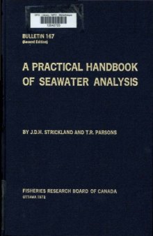 A Practical Handbook of Seawater Analysis
