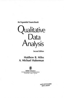 Qualitative Data Analysis: An Expanded Sourcebook