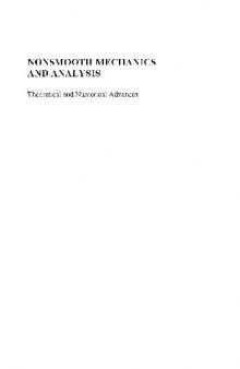 Nonsmooth mechanics and analysis: Theoretical and numerical advances