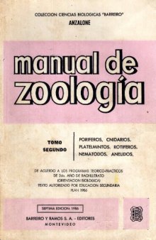 Manual de Zoologia, Tomo II: Poriferos. Cnidarios. Platelmintos. Rotiferos. Nematodos. Anelidos