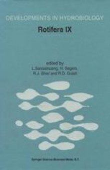 Rotifera IX: Proceedings of the IXth International Rotifer Symposium, held in Khon Kaen, Thailand, 16–23 January 2000