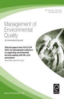 Management of Environmental Quality - An International Journal; Volume 16 Number 2 2005 Selected papers from InLCA LCM 2003