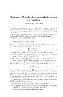 Bifurcation of free vibrations for completely resonant wave equations