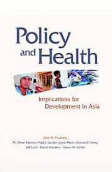 Policy and Health: Implications for Development in Asia (RAND Studies in Policy Analysis)