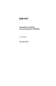 EDM 1001, (A13) Introduction aux théories de la communication médiatique