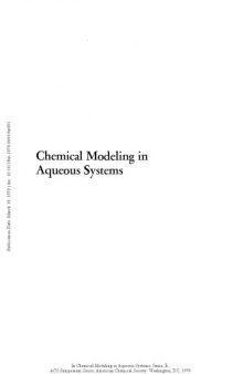 Chemical Modeling in Aqueous Systems. Speciation, Sorption, Solubility, and Kinetics