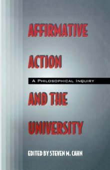 Affirmative Action and the University: A Philosophical Inquiry