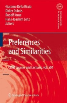 Preferences and Similarities (CISM International Centre for Mechanical Sciences)