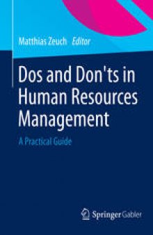 Dos and Don’ts in Human Resources Management: A Practical Guide