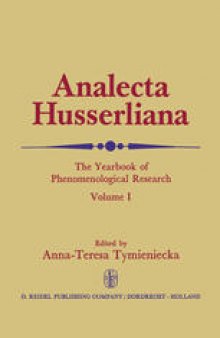 Analecta Husserliana: The Yearbook of Phenomenological Research