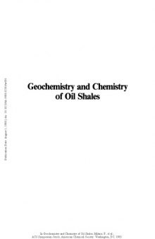 Geochemistry and Chemistry of Oil Shales