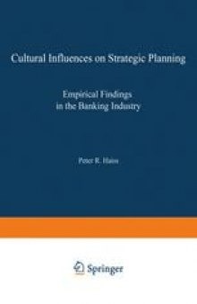 Cultural Influences on Strategic Planning: Empirical Findings in the Banking Industry