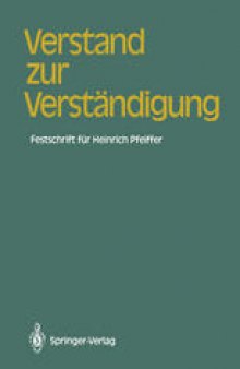 Verstand zur Verständigung: Wissenschaftspolitik und internationale wissenschaftliche Zusammenarbeit Festschrift für Heinrich Pfeiffer