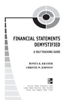 Financial statements demystified : a self-teaching guide