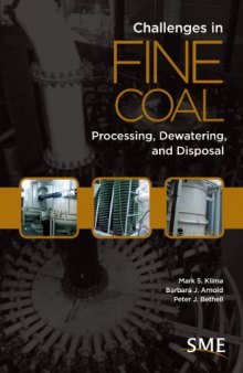 Challenges in fine coal processing. / Klima, Dewatering, and disposal
