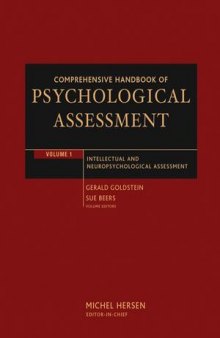 Comprehensive Handbook of Psychological Assessment: Intellectual and Neuropsychological Assessment, Volume 1