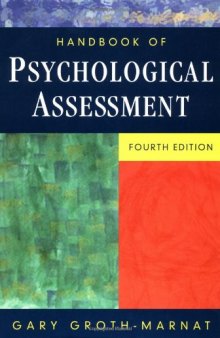 Handbook of Psychological Assessment 4th ed