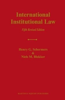 International Institutional Law  