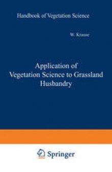 Application of Vegetation Science to Grassland Husbandry