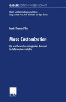Mass Customization: Ein wettbewerbsstrategisches Konzept im Informationszeitalter
