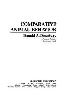 Comparative Animal Behaviour