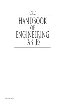 CRC handbook of engineering tables