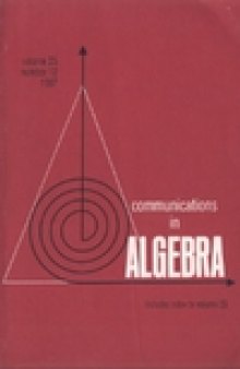 Communications in Algebra, volume 25, number 12