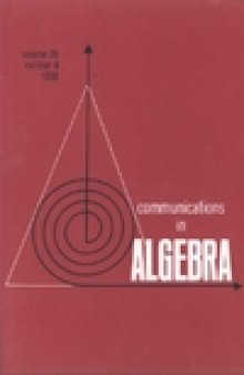 Communications in Algebra, volume 26, number 4