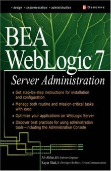 BEA WebLogic 7 server administration    