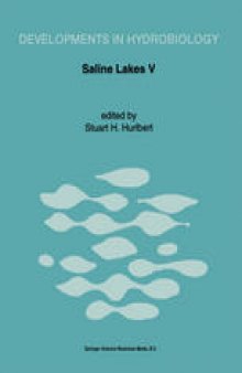 Saline Lakes V: Proceedings of the Vth International Symposium on Inland Saline Lakes, held in Bolivia, 22–29 March 1991