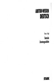 Abitur-Wissen Deutsch. Deutsche Literaturgeschichte.