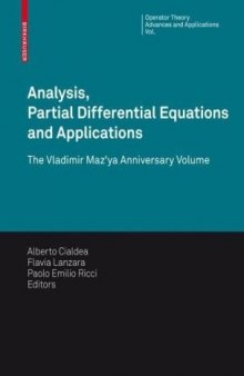 Analysis, partial differential equations and applications: The V.Maz'ya anniversary