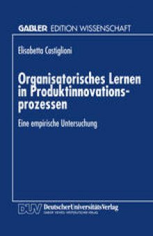 Organisatorisches Lernen in Produktinnovationsprozessen: Eine empirische Untersuchung