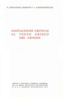 Anotaciones críticas al texto griego del Génesis