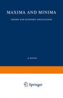 Maxima and Minima: Theory and Economic Applications
