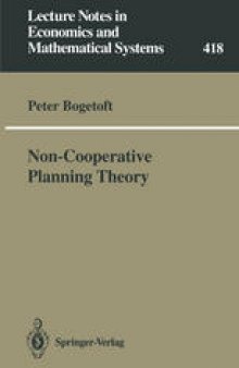 Non-Cooperative Planning Theory